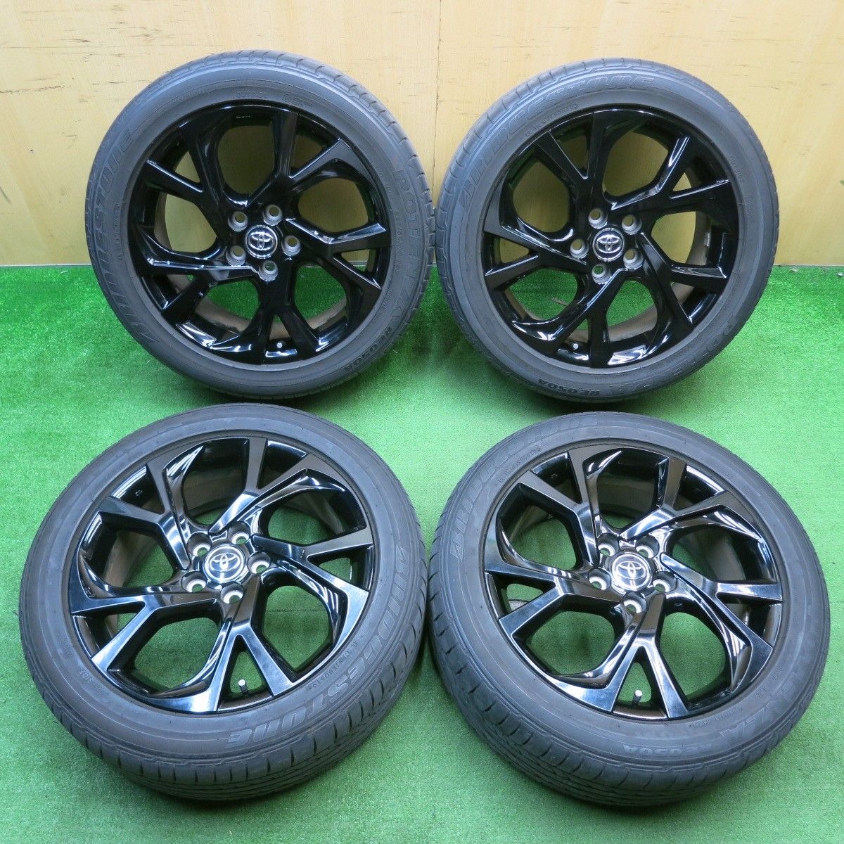 バリ溝 8.5分 トヨタ C-HR 特別仕様車 モードネロ 純正 225|50R18 ブリヂストン ポテンザ RE050A 18インチ CHR PCD114.3|5H 5042001TNノ
