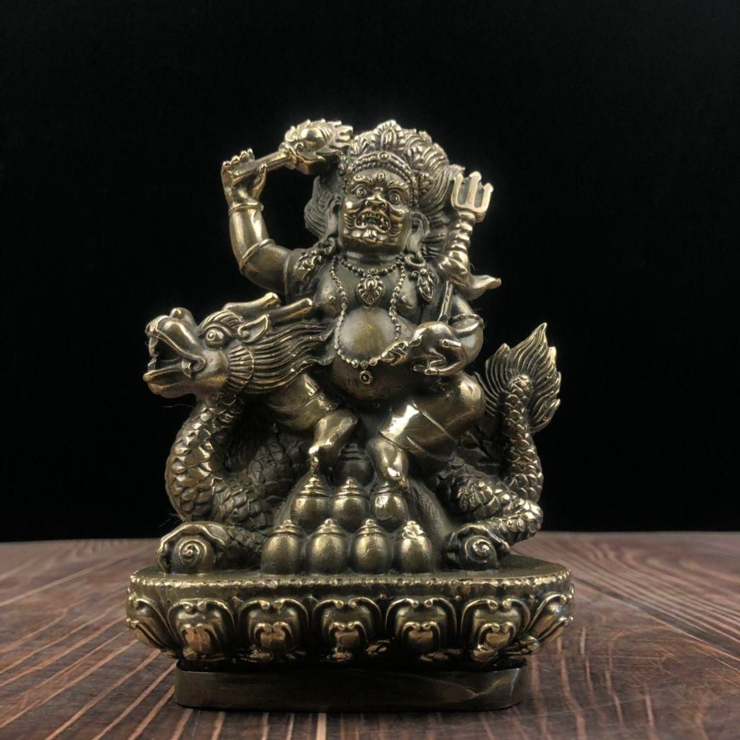 黄財神 騎瑞獣 仏像 工芸品 美術品 置物 黄財神 騎瑞獣 仏像 工芸品 美術品 置物