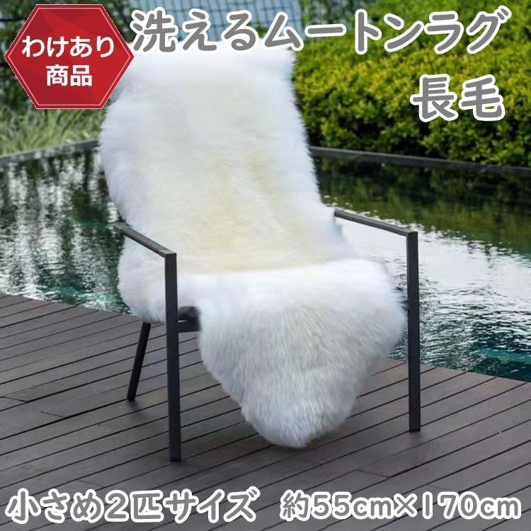 送料無料】【わけあり価格】洗えるスプリングラム 2匹サイズ 長毛 送料