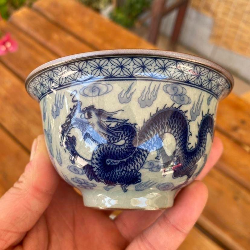 青花釉里紅祥龍三才蓋碗 中国茶器 景徳镇 蓋付き茶器 飲茶食器 煎茶具 未使用品 青花釉里紅祥龍三才蓋碗 中国茶器 景徳? 蓋付き茶器 飲茶食器