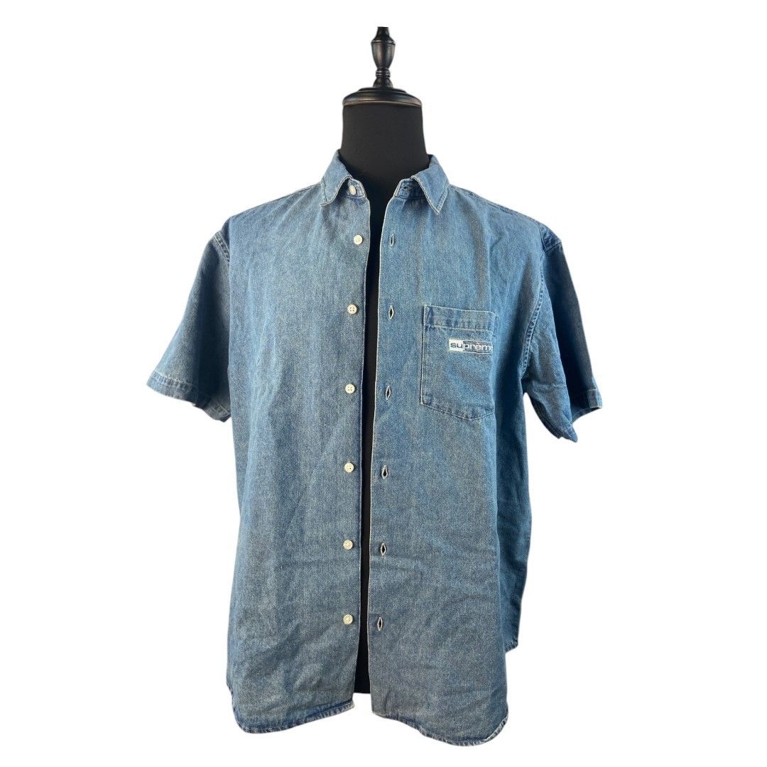 Supreme シュプリーム デニム半袖シャツ 20SS Invert Denim S S Shirt L