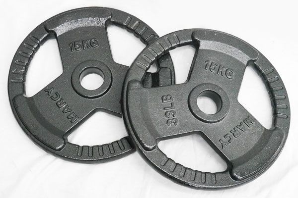 楽天市場】3穴 アイアン ダンベルプレート 15kg×2個1set 25mmシャフト