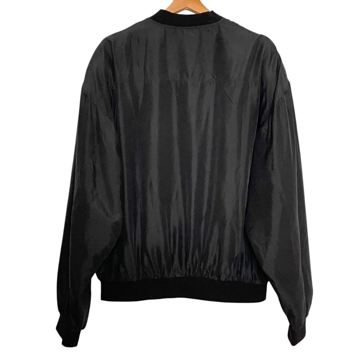 Protest シルクブルゾン|2XLサイズ|メンズ|ブラック 黒 |シルク100% 上品