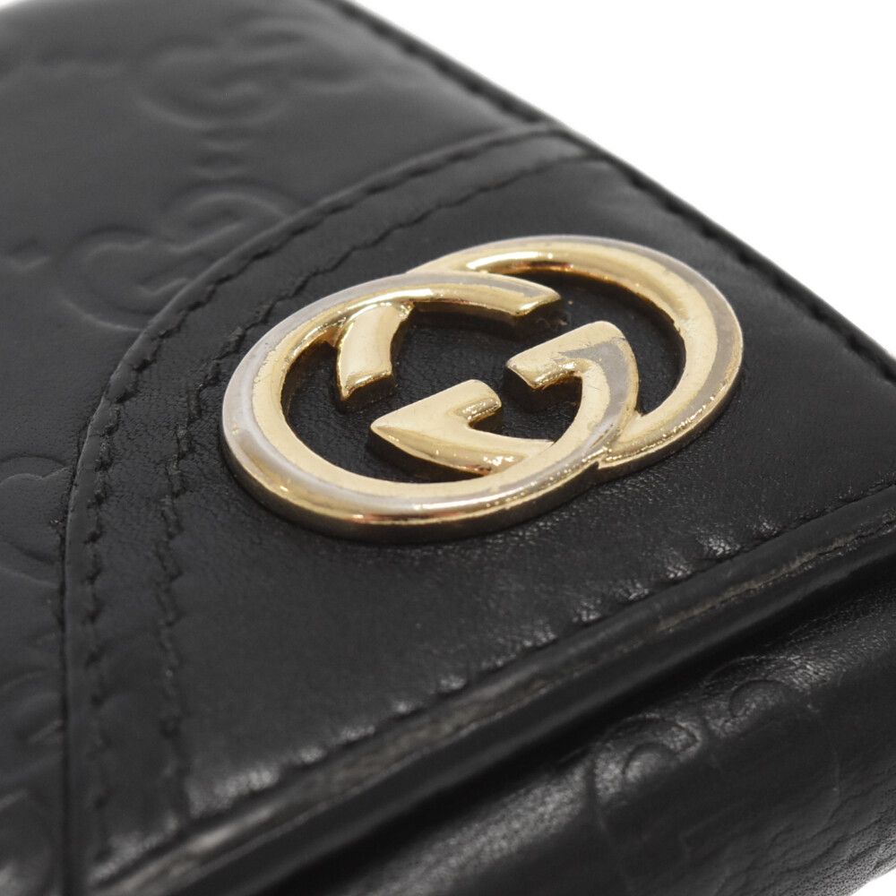 GUCCI (グッチ) GGライン インターロッキング シマレザー長財布
