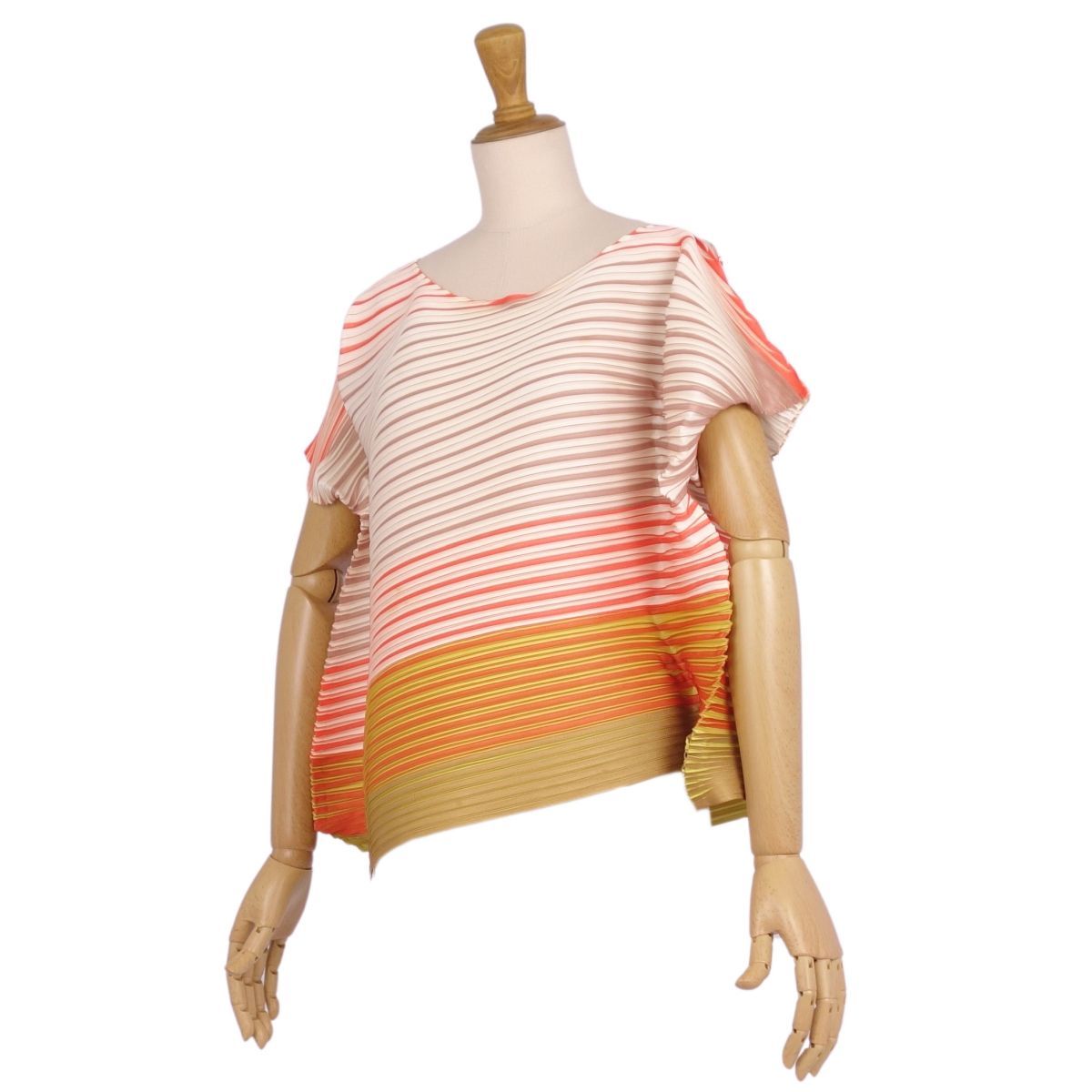 極美品 プリーツプリーズ イッセイミヤケ PLEATS PLEASE シャツ ブ