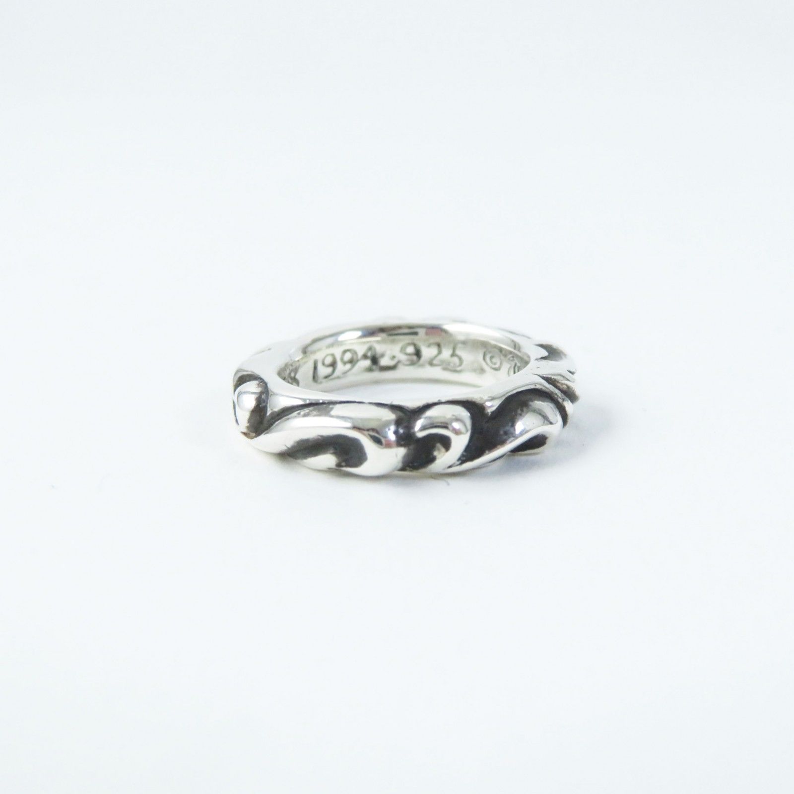 極美品◎CHROME HEARTS クロムハーツ SV925 希少サイズ SCRL BAND 