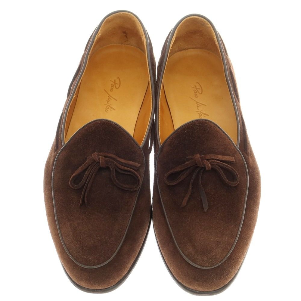 中古】パコ ミラン paco milan スエード リボンタッセル ローファー 