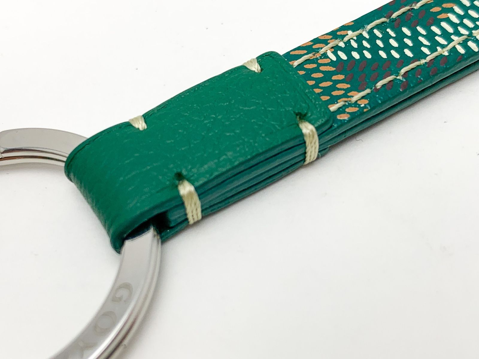 GOYARD ゴヤール グリーン 緑 セサミ キーチェーン ストラップ付き
