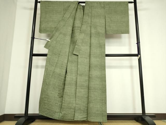 平和屋着物▽上質な紬 単衣 絣文 DAAV5077az