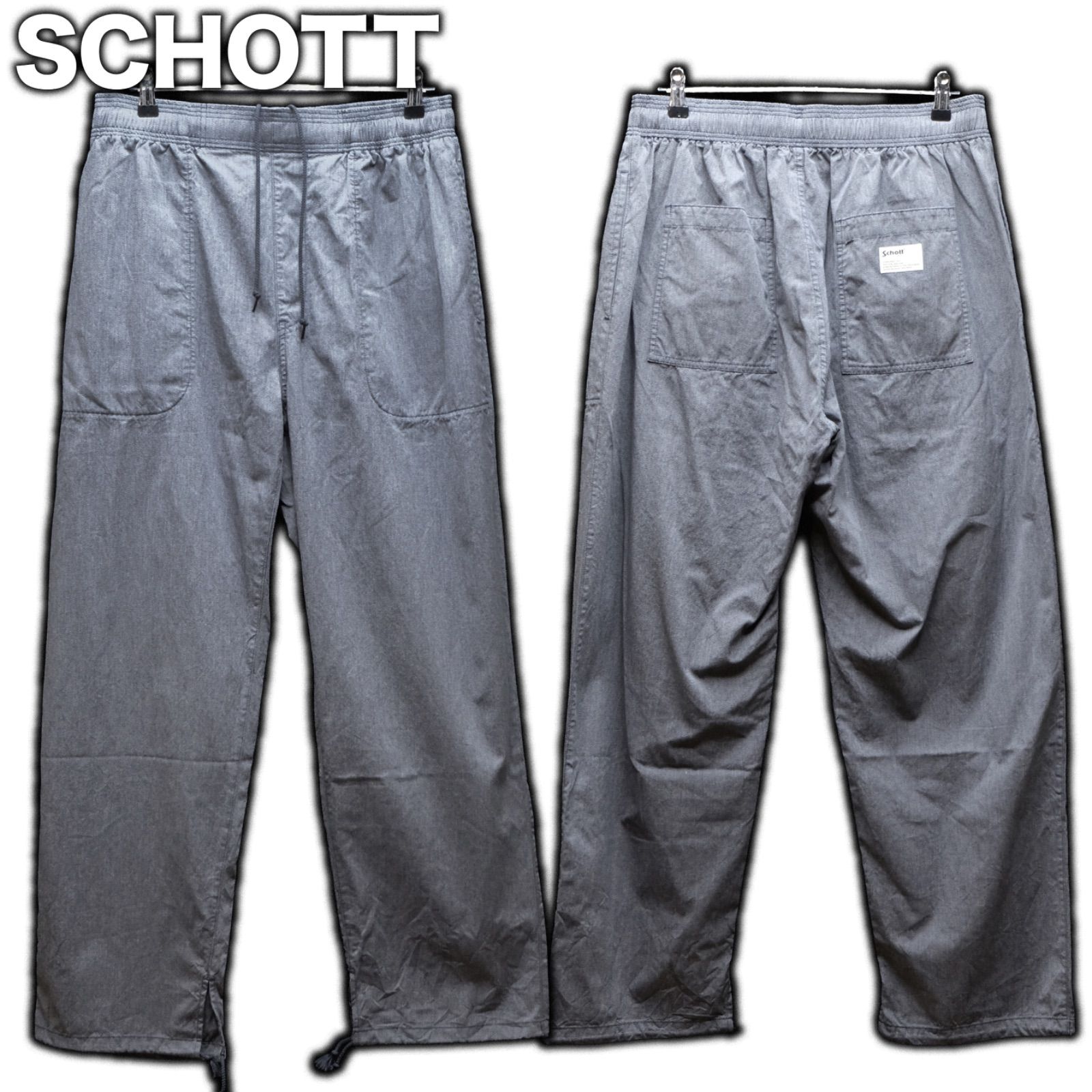 未使用 Schott COTTON COVERT DRAWSTRING PANTS XLサイズ ショット 