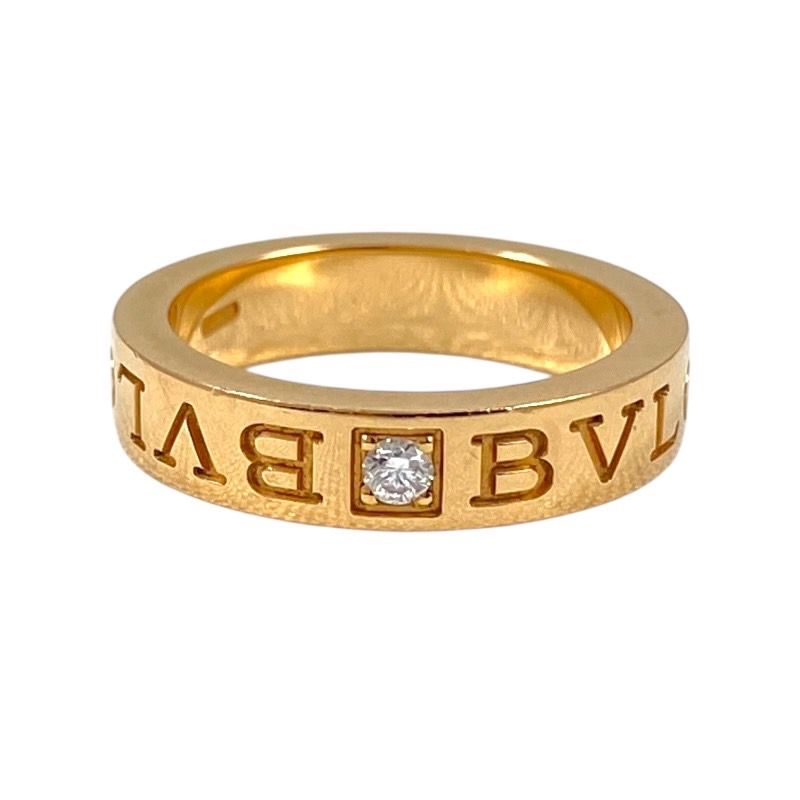 BVLGARI】ブルガリ ダブルロゴ 1PD リング・指輪 K18ピンクゴールド 