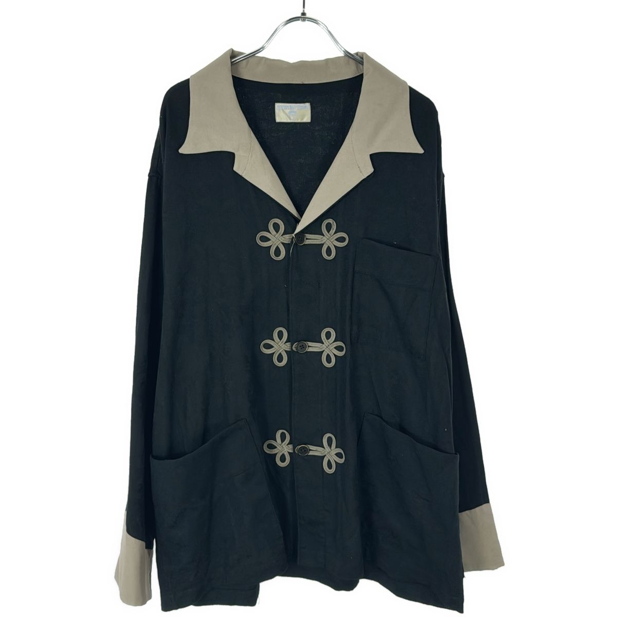 HOMELESS TAILOR ホームレステイラー ONE STROKE PAJAMA パジャマジャケット HTK-23-SS-011 ブラック F