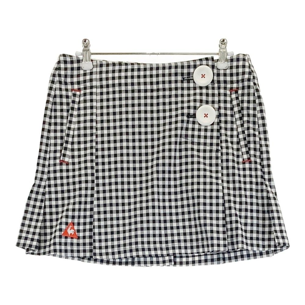 サイズ：9 LE COQ GOLF ルコックゴルフ  フリルスカート チェック柄 グレー系 [240101350772]# ゴルフウェア レディース ストスト