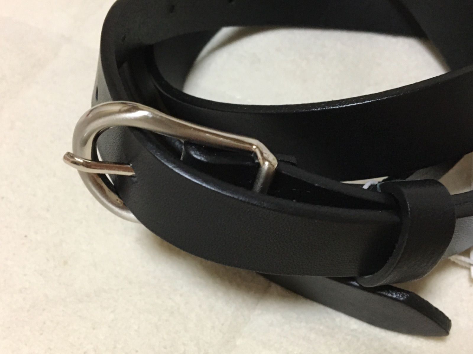 540新品♪23区牛革ウエストシンプルベルト黒44￥10175日本製大きいサイズ 540新品♪23区牛革ウエストシンプルベルト黒44￥10175日本製