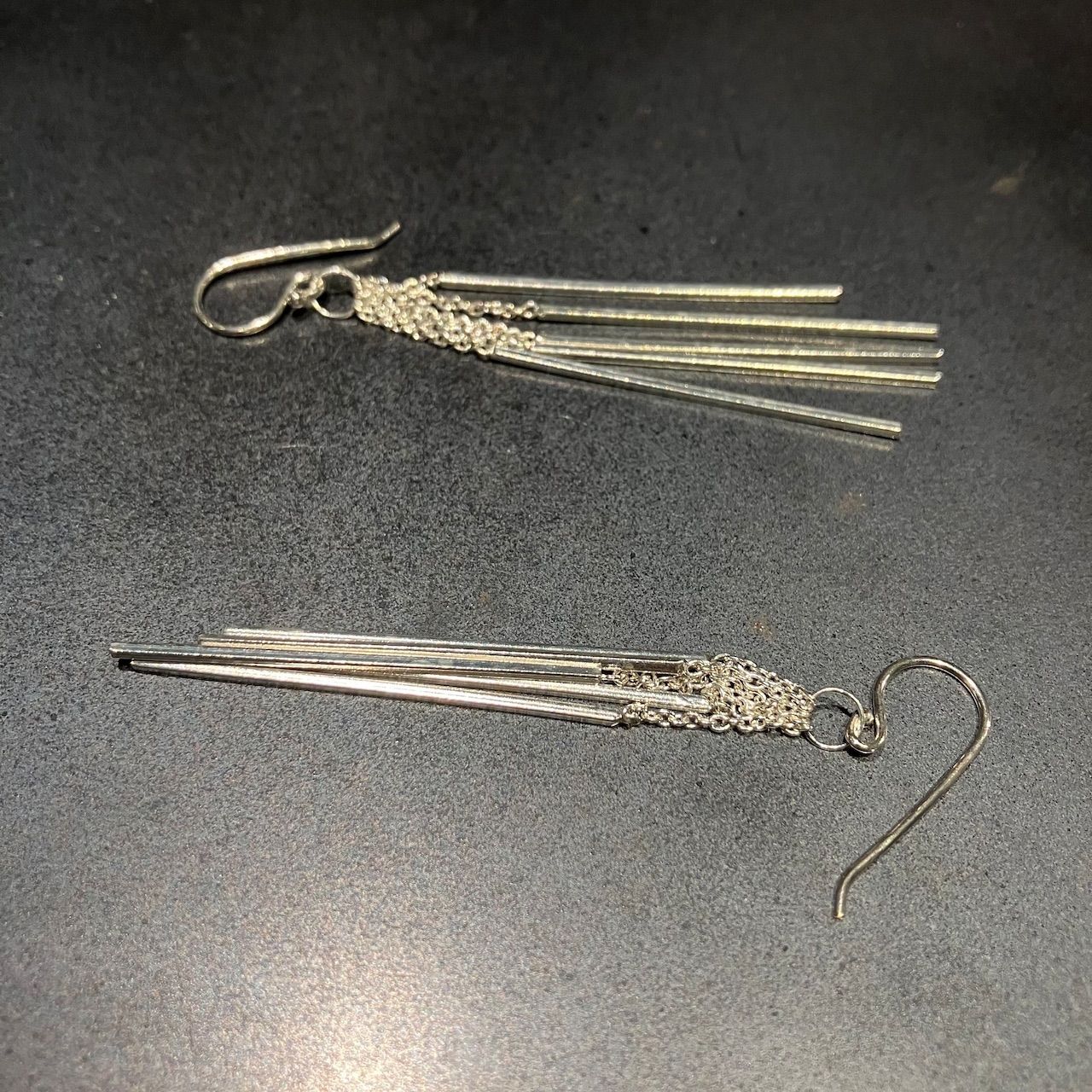 SILVER925 NARROW PLATE EARRINGS/シルバー/ピアス SILVER925 NARROW PLATE DESIGN FOOK EARRINGS/シルバー/ピアス