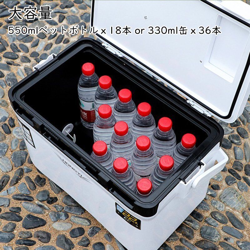 釣り用頑丈クーラーボックス 22L 天窓なし 座れる マッスル