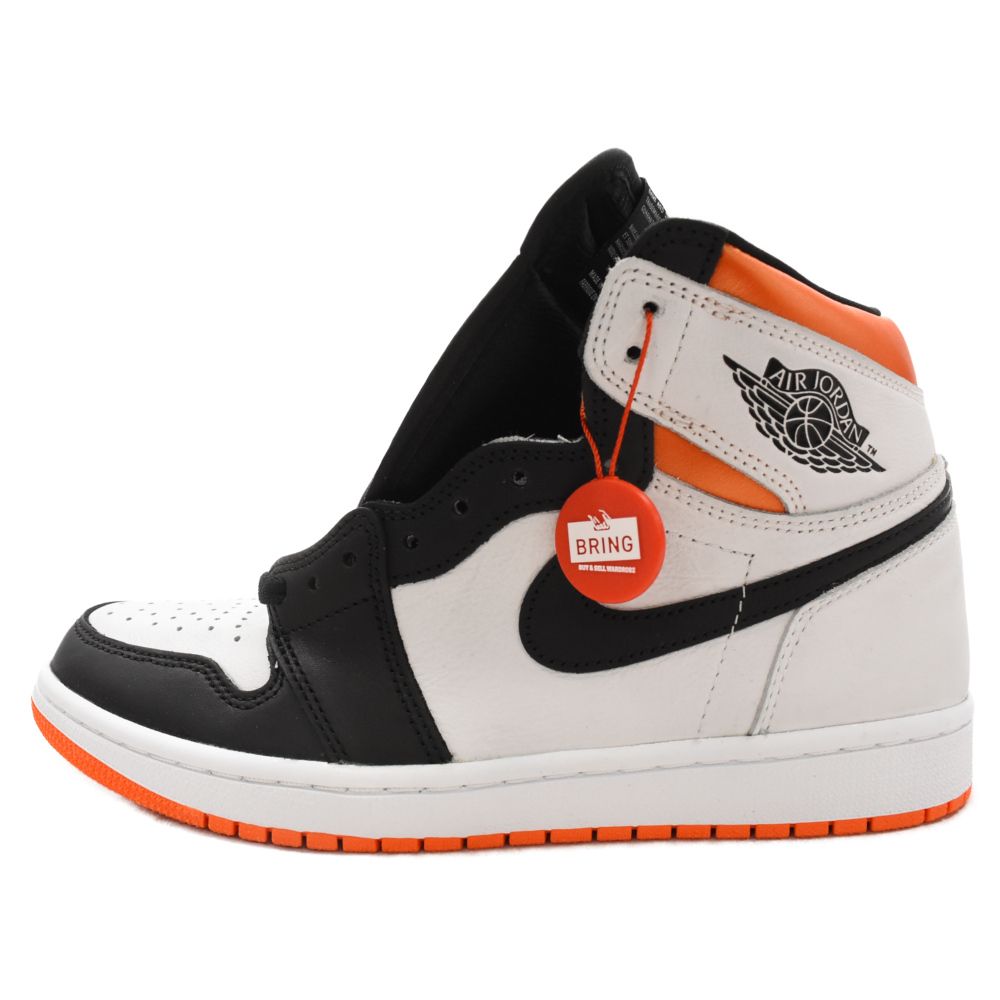 NIKE (ナイキ) AIR JORDAN 1 HIGH OG ELECTRO ORANGE エア ジョーダン 1 ハイ エレクトロオレンジ  スニーカー ホワイト/オレンジ US9 555088-180