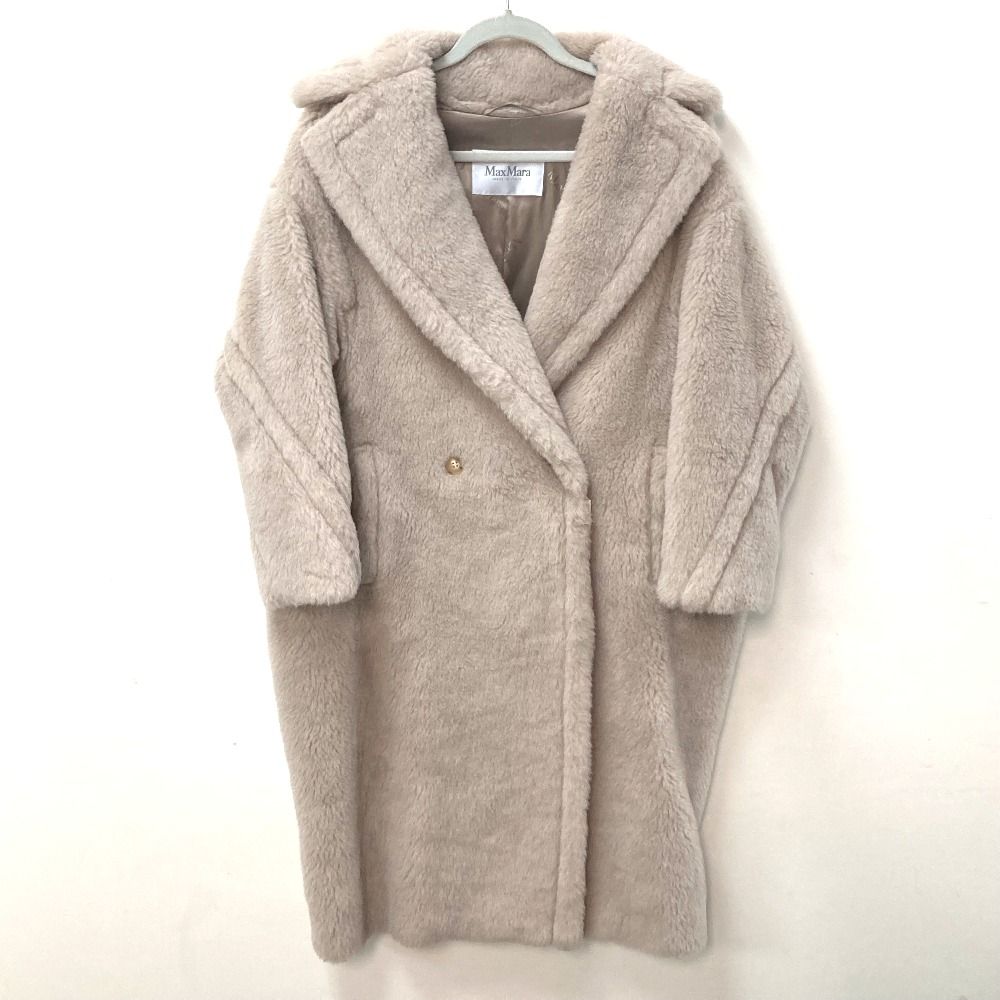 マックスマーラ】ロングコート 2way ステンカラー シャギー アルパカ