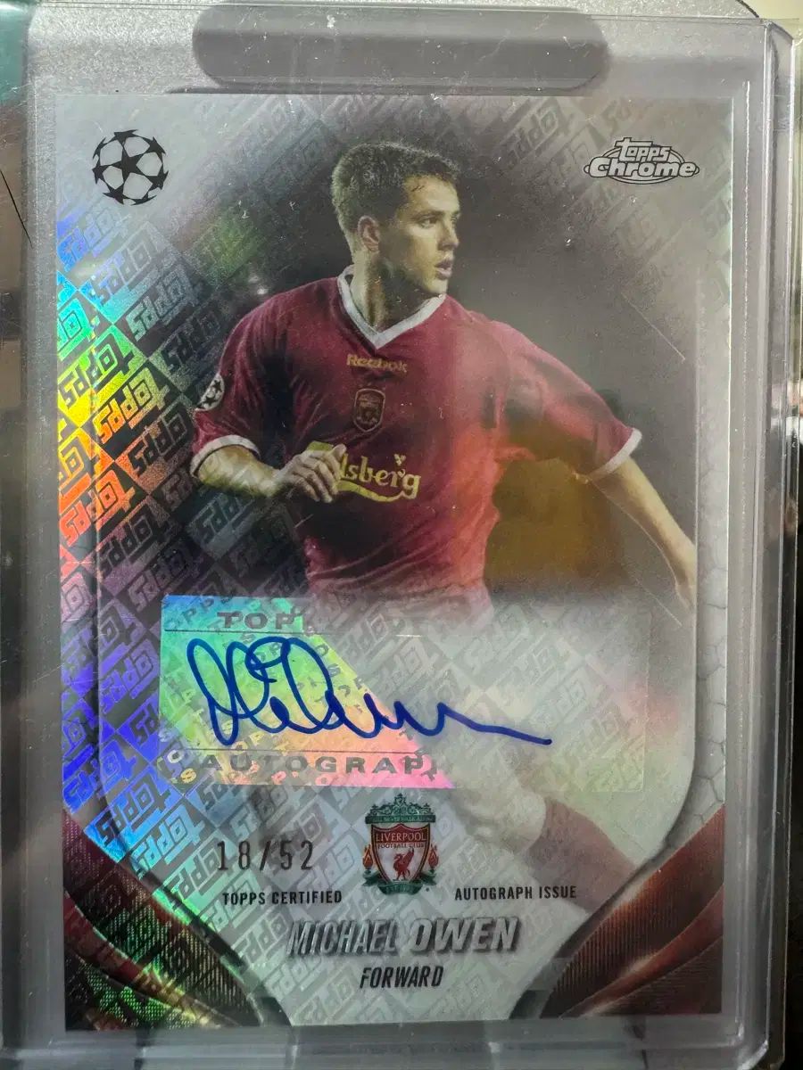 マイケル オーウェン 2025 TOPPS CHROME UEFA オート サイン カード