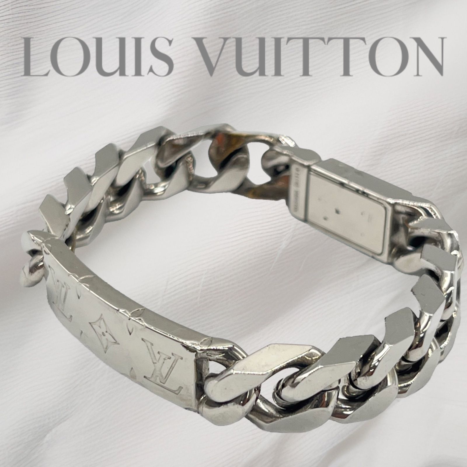 LOUIS VUITTON ルイヴィトン ブラレス モノチェーン ブレスレット シルバー金具モノグラムチェーンブレスレットM62486DI1119 5