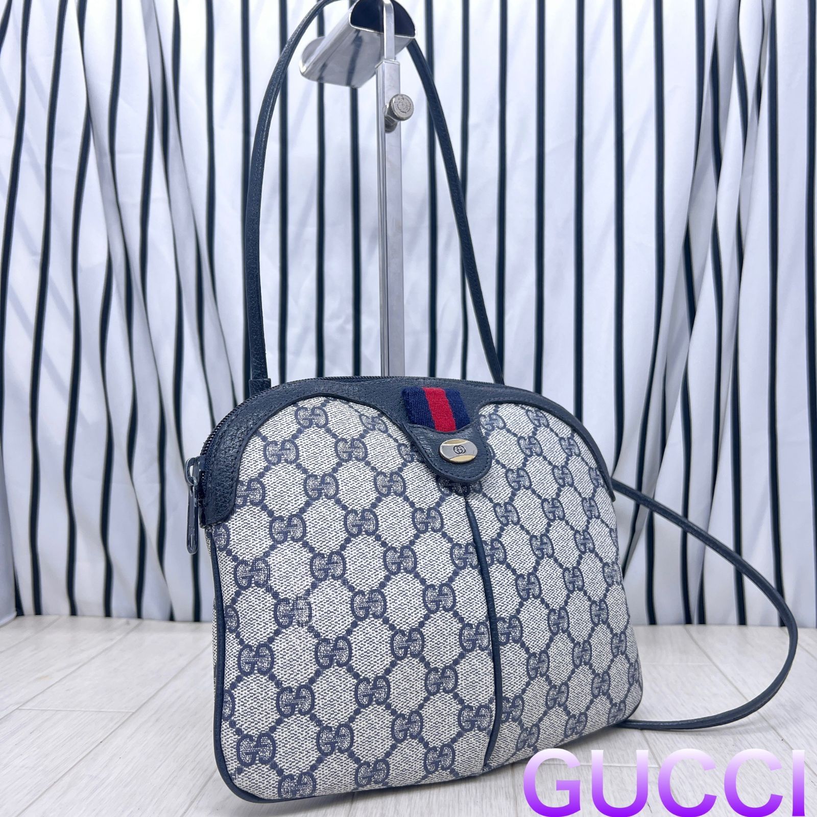 美品】GUCCI オールドグッチ シェリーラインPVC斜めがけショルダー