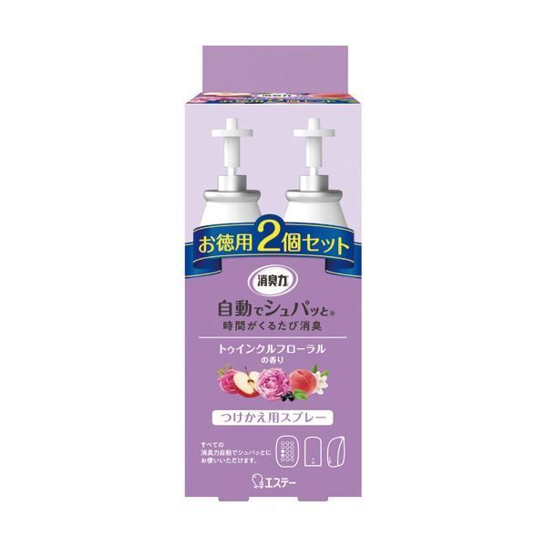 まとめ エステー 消臭力自動でシュパッと トゥインクルフローラルの香り つけかえ用 1パック 2個 ×5セット