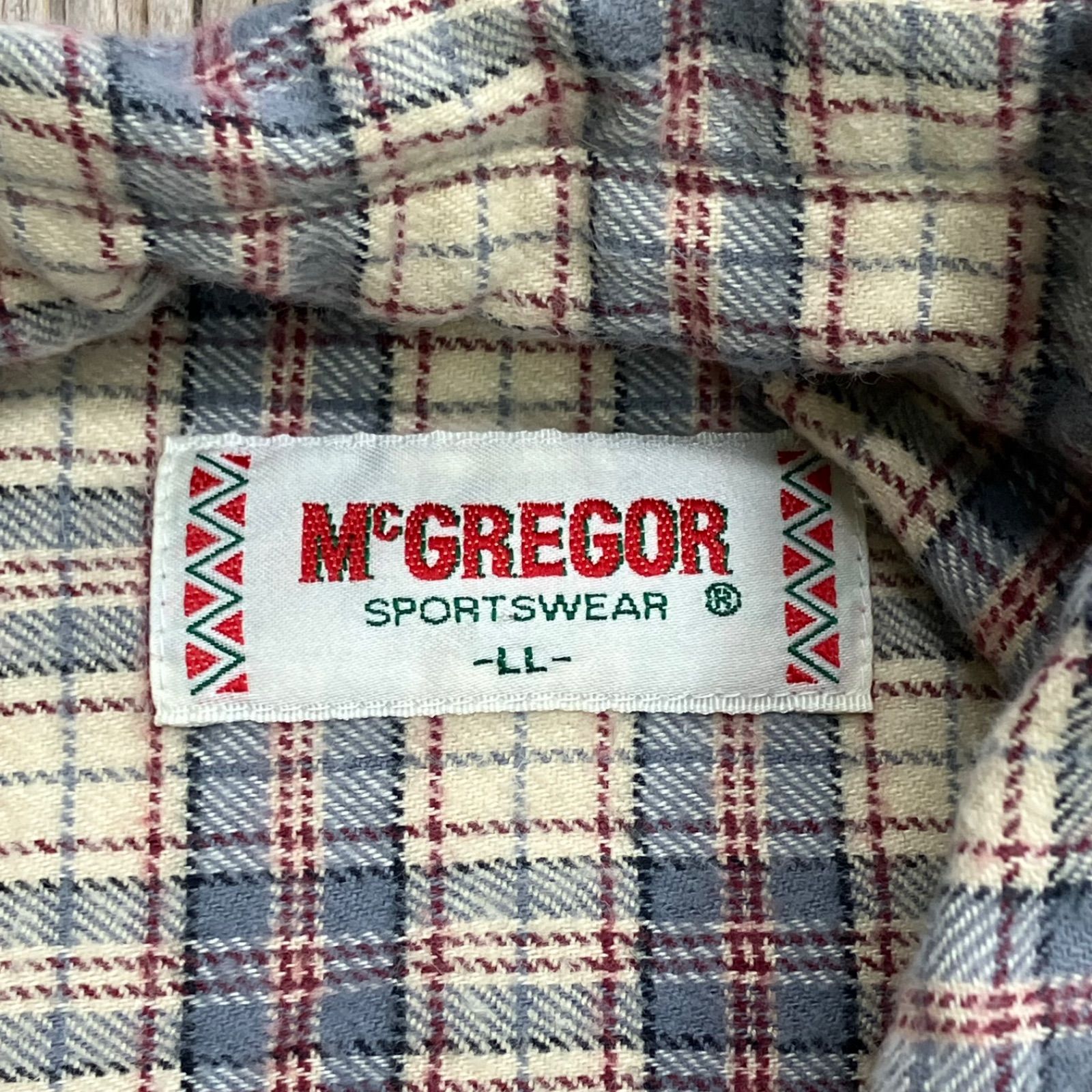 McGREGOR マックレガー 長袖 チェック シャツ ブルー グレー メンズ