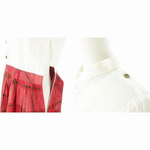 BURBERRY BLUE LABEL☆パフ袖&プリーツドッキングワンピース