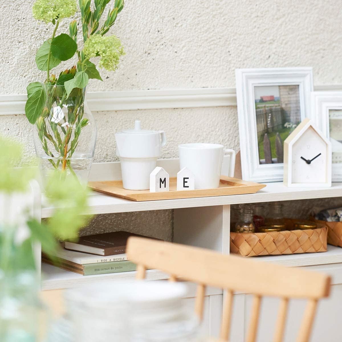 新着商品】高さ85.6 幅89.9 本棚ホワイト 奥行22.4cm 薄型キャビネット  