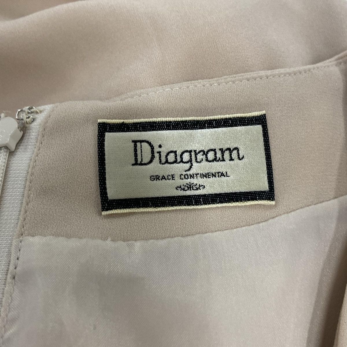 ベージュ×クリア×アイボリー ノースリーブ