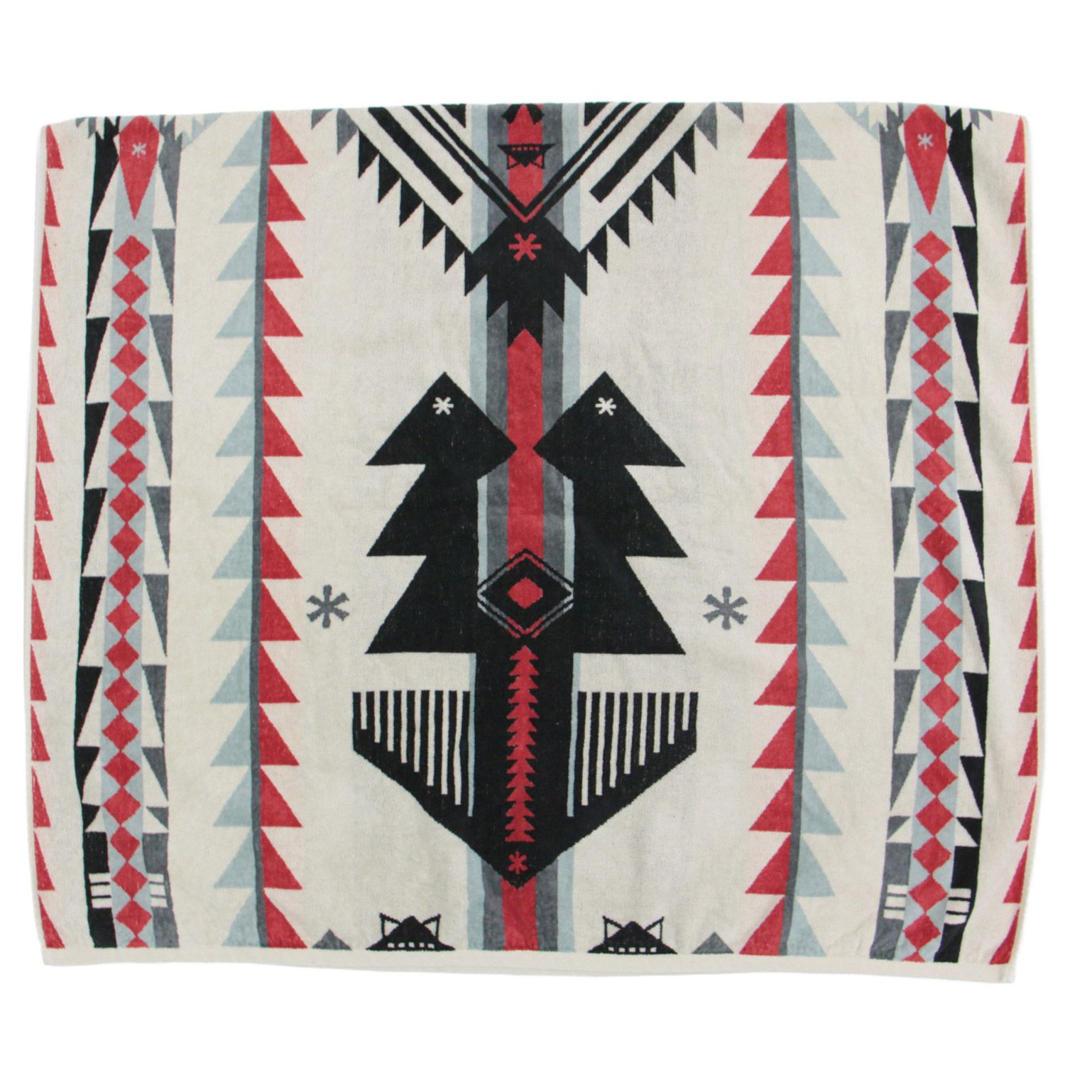 PENDLETON ペンドルトン  Peak スノーピーク タオル ブランケット 22春夏 ベージュ系 パイル コットン 綿 ビーチ アウトドア 総柄 エスニック ブランド【レディース】【中古】 PENDLETON ペンドルトン Snow Peak スノーピーク タオル ブランケット
