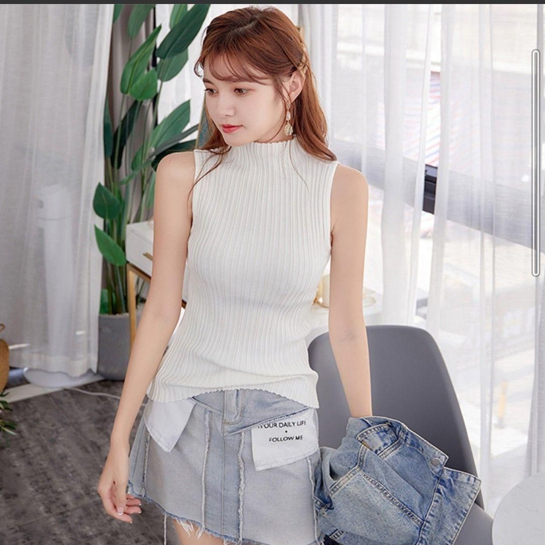 PATOU ノースリーブリブトップス 新品未使用 Mサイズ miniministore リブニット タンクトップ ノースリーブ【ゆう
