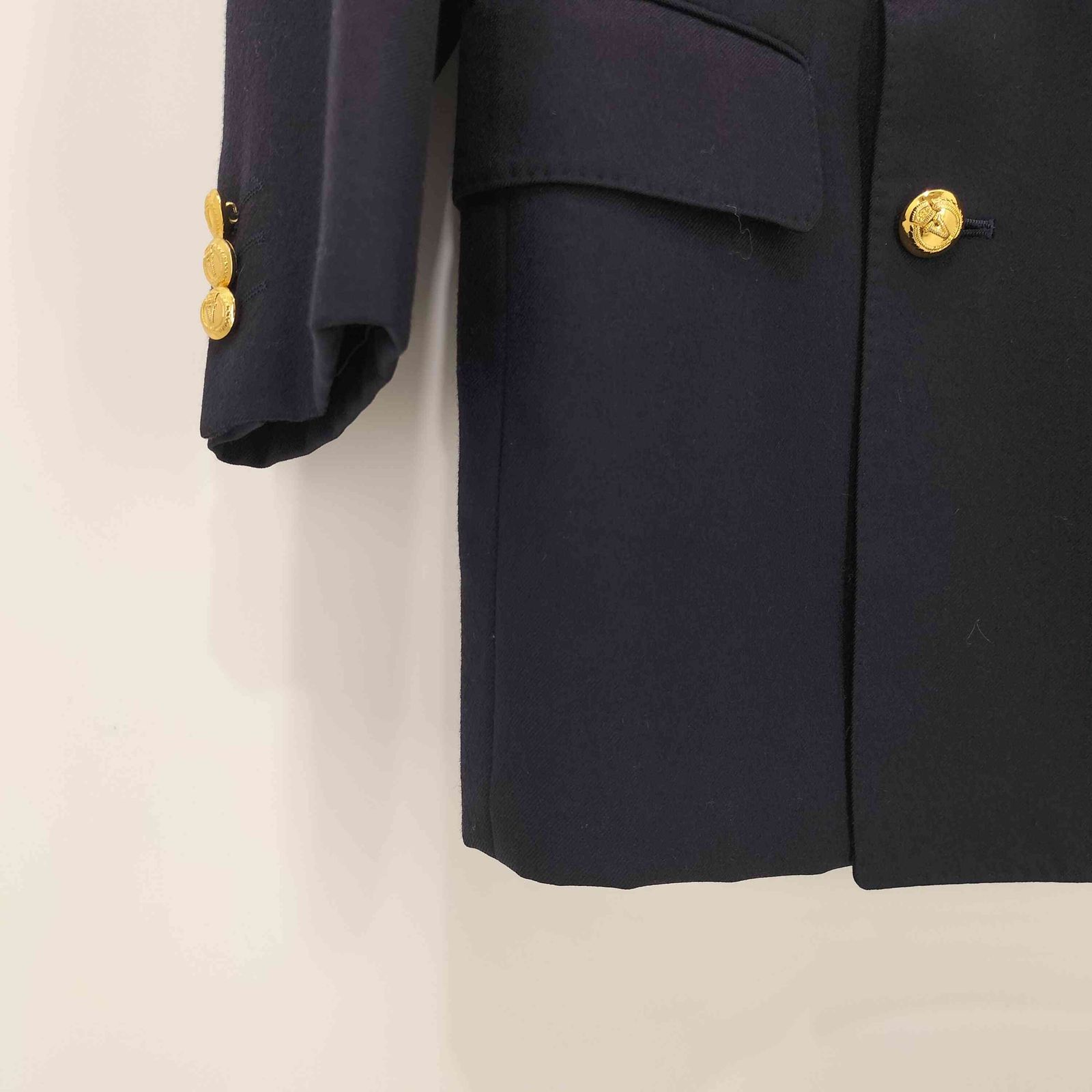 VAN JACKET バンジャケット ダブル 紺ブレ 金ボタン 希少◎VAN JAC. 紺ブレ テーラードジャケット 段返り S-M相当