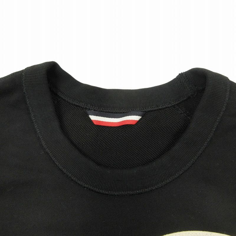 極美品 19SS モンクレール MONCLER GENIUS 2 MAGLIA GIROCOLLO 1952 ジーニアス ビッグ ロゴワッペン  スウェット トップス プルオーバー 裏毛 コットン クルーネック E10918045200 サイズL 黒 ブラック - メルカリ