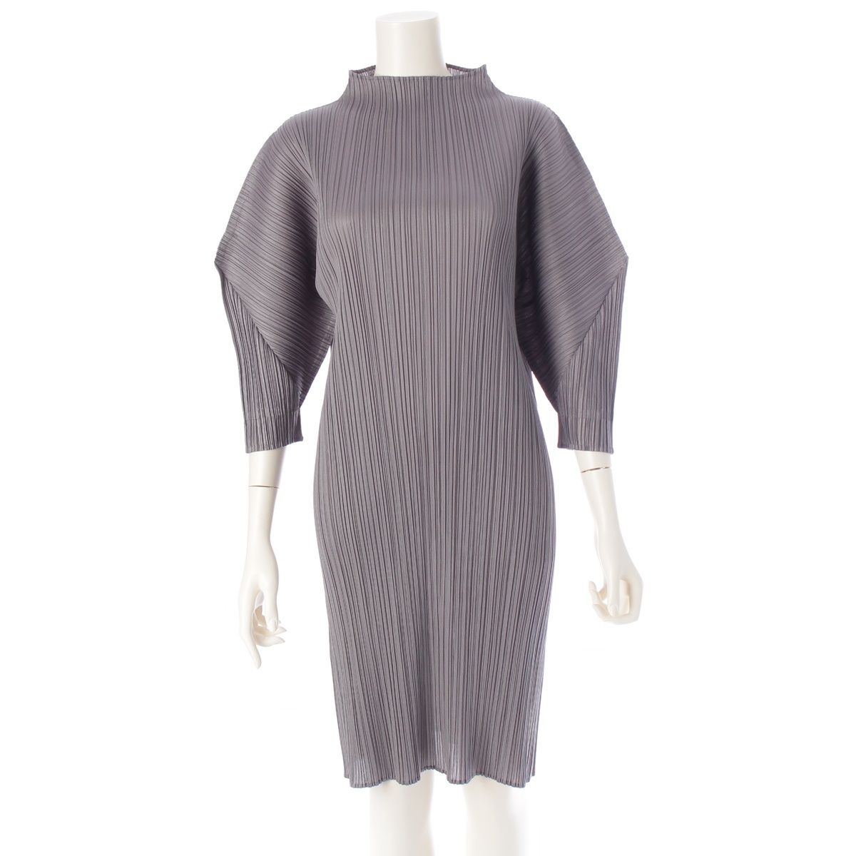 プリーツプリーズ イッセイミヤケ 2019 ワンピース 七分袖 ドレス PP91  