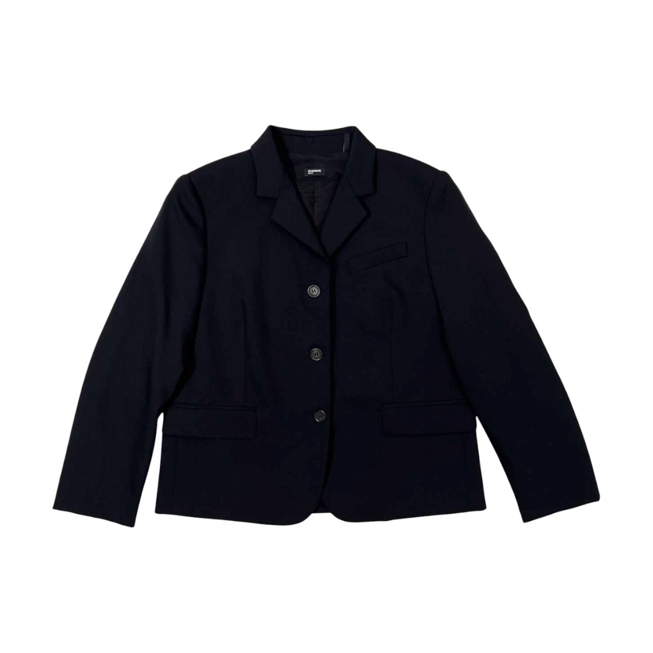 ジルサンダー JIL SANDER NAVY イタリア製 バッククロス ノースリーブシャツブラウス 36