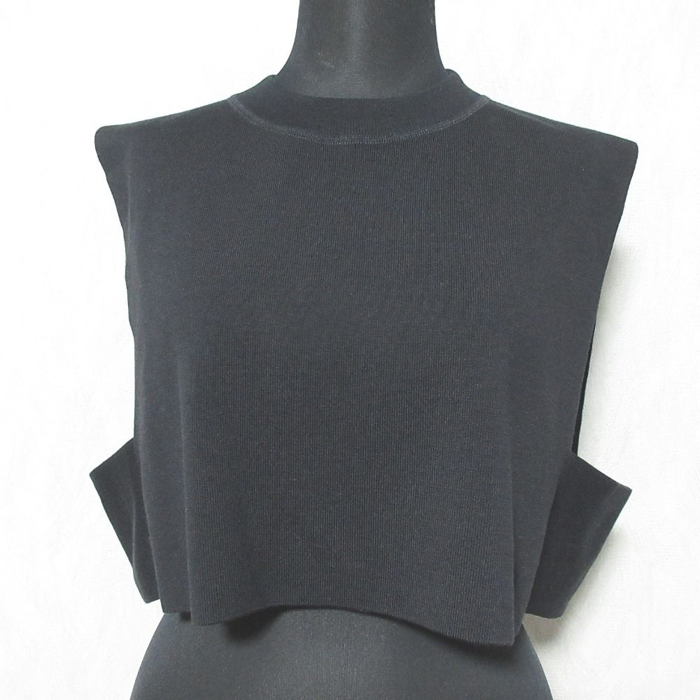 HYKE - 美品 22SS HYKE ハイク S/C/P CREW NECK CROP TOP シルクブレンド プルオーバー クロップド ニット ベスト 221-11260 カーキ レディース 古着 中古 USED HYKE - 美品 22SS HYKE ハイク S/C/P CREW NECK CROP TOP シルク