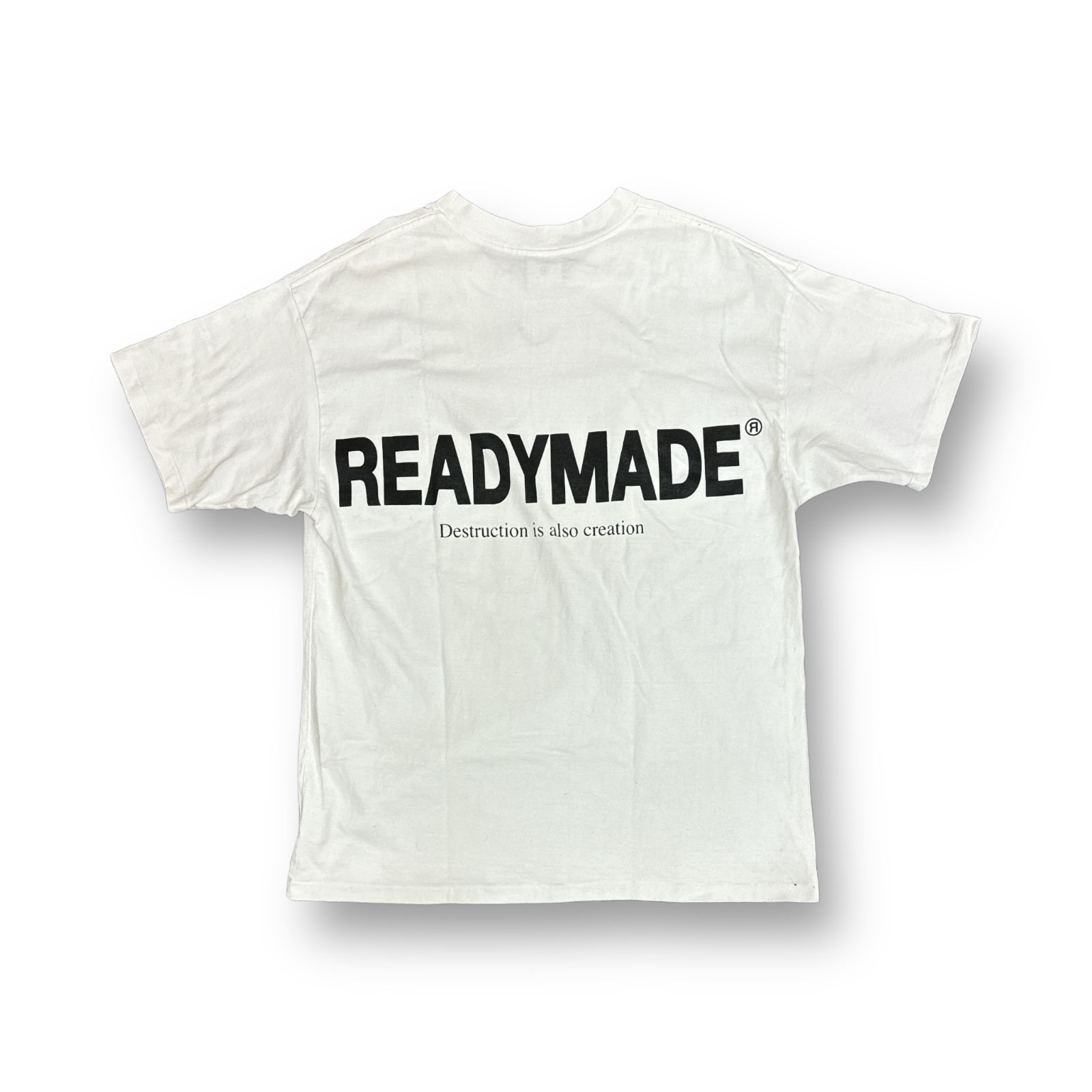 レディメイド RE-CO-WH-00-00-244 スマイル刺繍ロゴプリントTシャツ