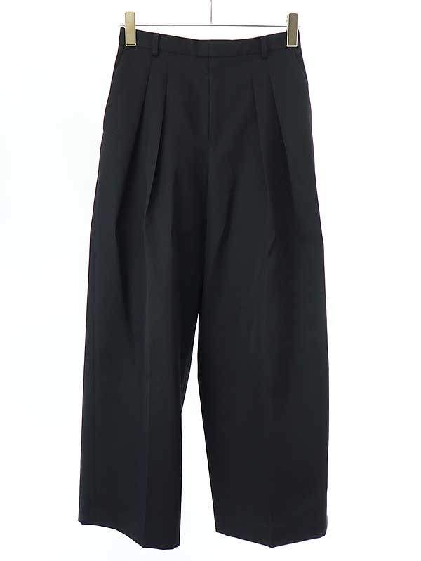 ATON エイトン WOOL GABARDINE WIDE PANTS ウールギャバジンワイド