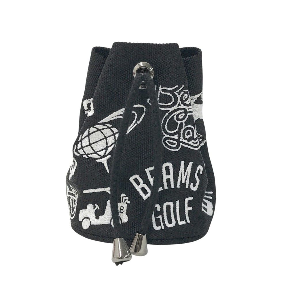 BEAMS GOLF ビームスゴルフ × PRG GOLF 巾着型 ラウンドポーチ 刺繍総