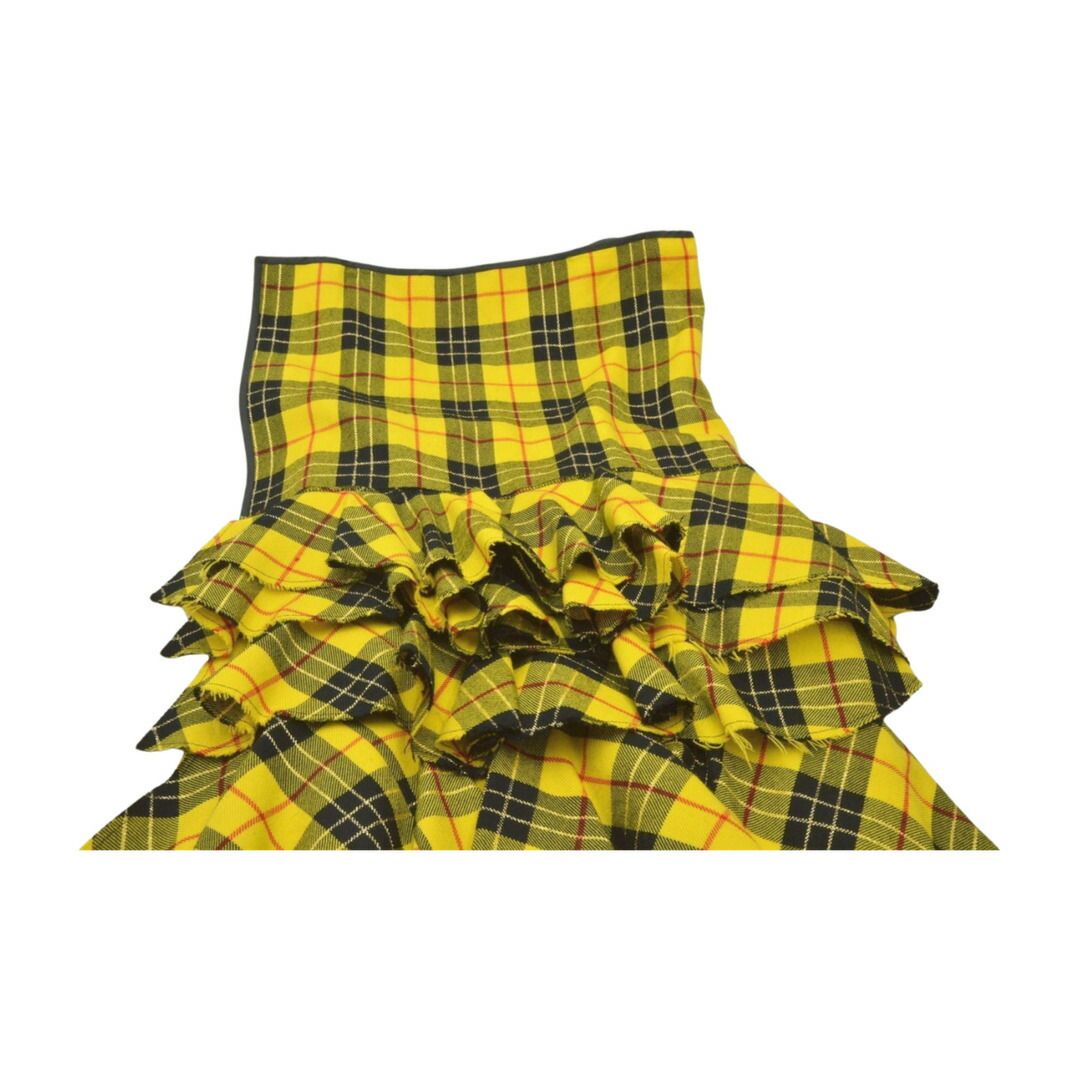 コムデギャルソン COMME des GARCONS GS-040195 巻きスカート タータンチェック フリル ロング丈 日本製 AD1999 レディース F-L8430