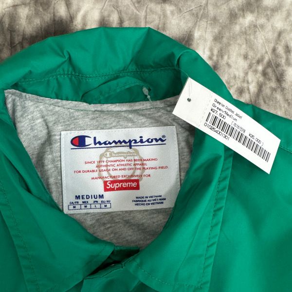 Supreme Champion グリーンジャケット Lサイズ Supreme×Champion 'Hooded Satin Varsity Jacket'フーデッド