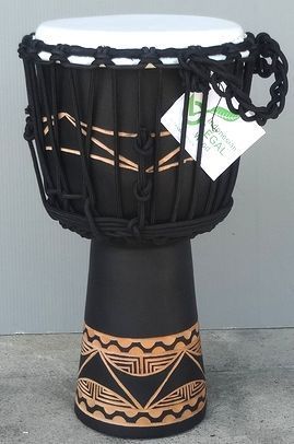 送料無料】マホガニー木製ジャンベ（ジェンベ）☆木彫りSサイズ(8