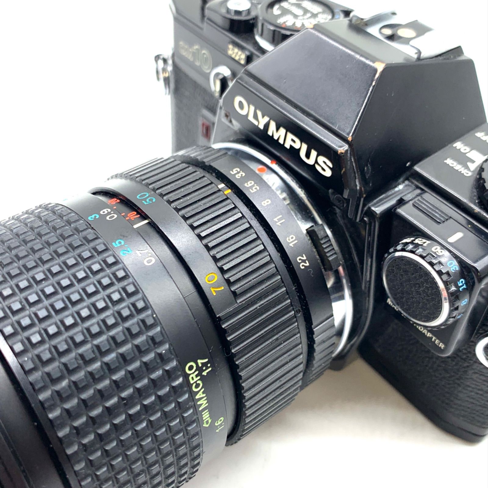 ☆OLYMPUS⁄オリンパス フィルム カメラ OM10 ボディ ブラック 望遠付き
