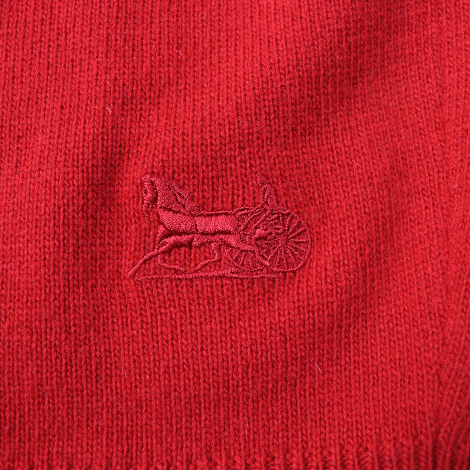 美品★CELINE セリーヌ 2A65P152I カシミヤ100％ サルキー刺〓 クルーネック 半袖 ニット セーター レッド XS 伊製 正規品 レディース CELINE - 美品☆CELINE セリーヌ 2A65P152I カシミヤ100