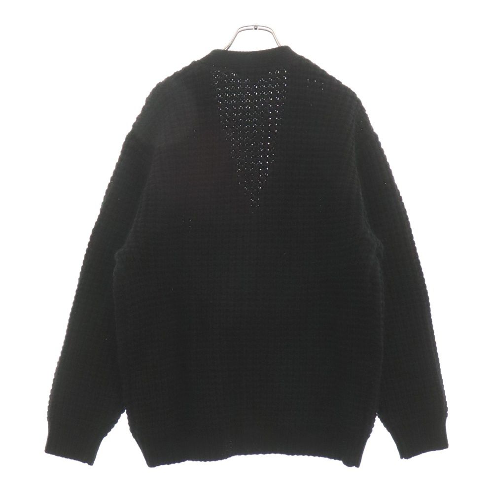 supreme　シュプリーム　21AW　ワッフルニットカーディガン　ブラック　L SUPREME (シュプリーム) 21AW Waffle Knit Cardigan ワッフル