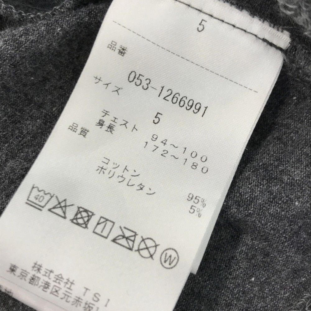 サイズ：5 PEARLY GATES パーリーゲイツ  ハイネック 長袖 Tシャツ  グレー系 [240101458663] ゴルフウェア メンズ ストスト PEARLY GATES パーリーゲイツ ハイネック 長袖Tシャツ グレー系