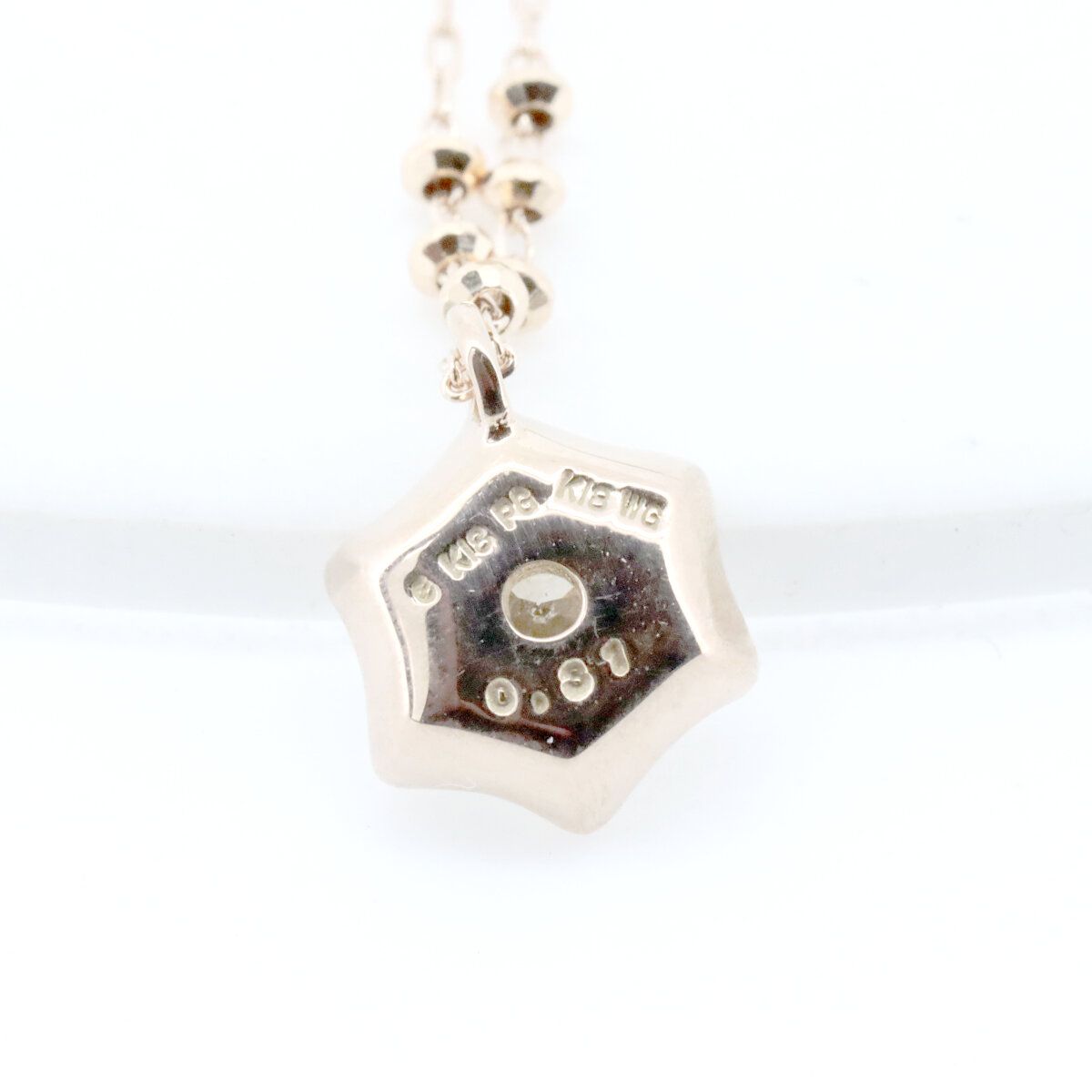 エステール ダイヤモンド ネックレス 0.31ct K18PG(18金 ピンク  