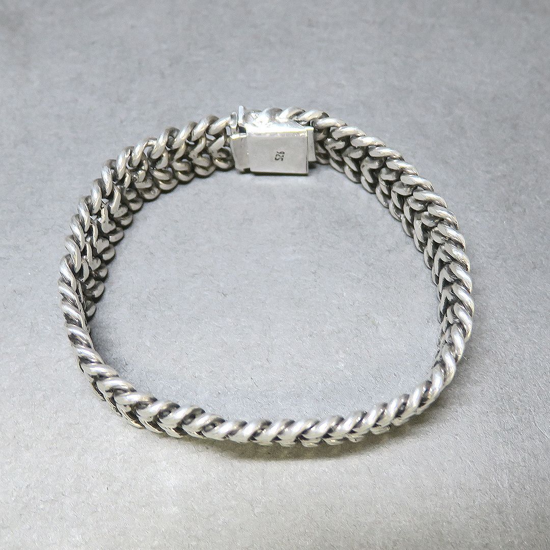 シルバー SV925 喜平2連 ブレスレット 44.6g -buys