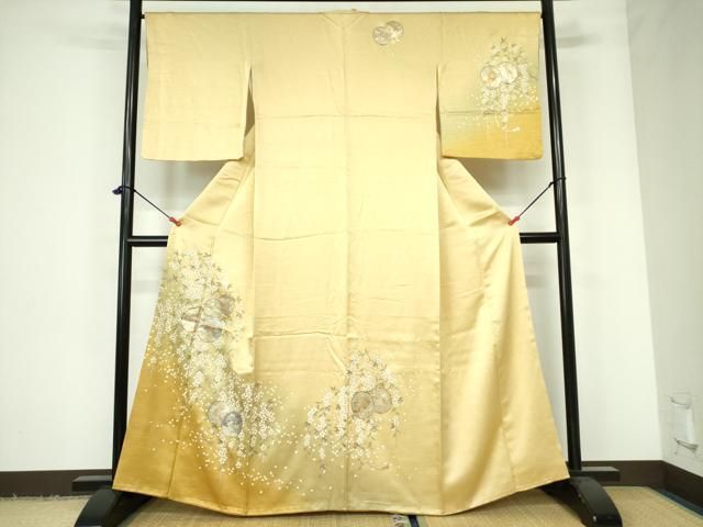 平和屋着物□上質な小紋 作家物 花丸文 金彩 正絹 逸品 未使用